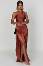 Satin Evening Dress for Women - Elegant Formal Wear for Special Occasions