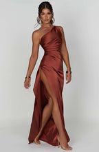 Satin Evening Dress for Women - Elegant Formal Wear for Special Occasions