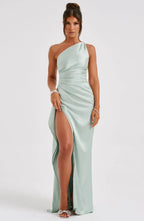 Satin Evening Dress for Women - Elegant Formal Wear for Special Occasions