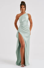 Satin Evening Dress for Women - Elegant Formal Wear for Special Occasions