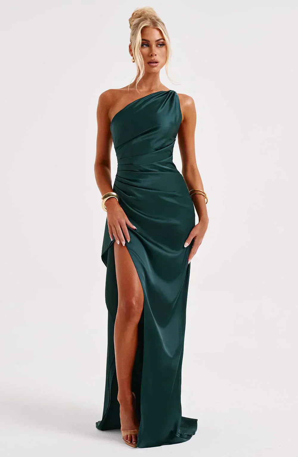 Satin Evening Dress for Women - Elegant Formal Wear for Special Occasions