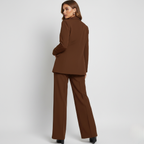 Women's Slim Fit Blazer and Trouser Set - Professional Office Attire - Versatile Colors for Business Wear