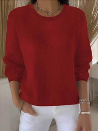 Women's Soft Knit Jumper – Everyday Layering – Red