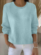 Women's Soft Knit Jumper – Everyday Layering – Light Green
