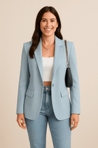 Women's Tailored Blazer Jacket - Chic Streetwear Style for Casual or Professional Wear