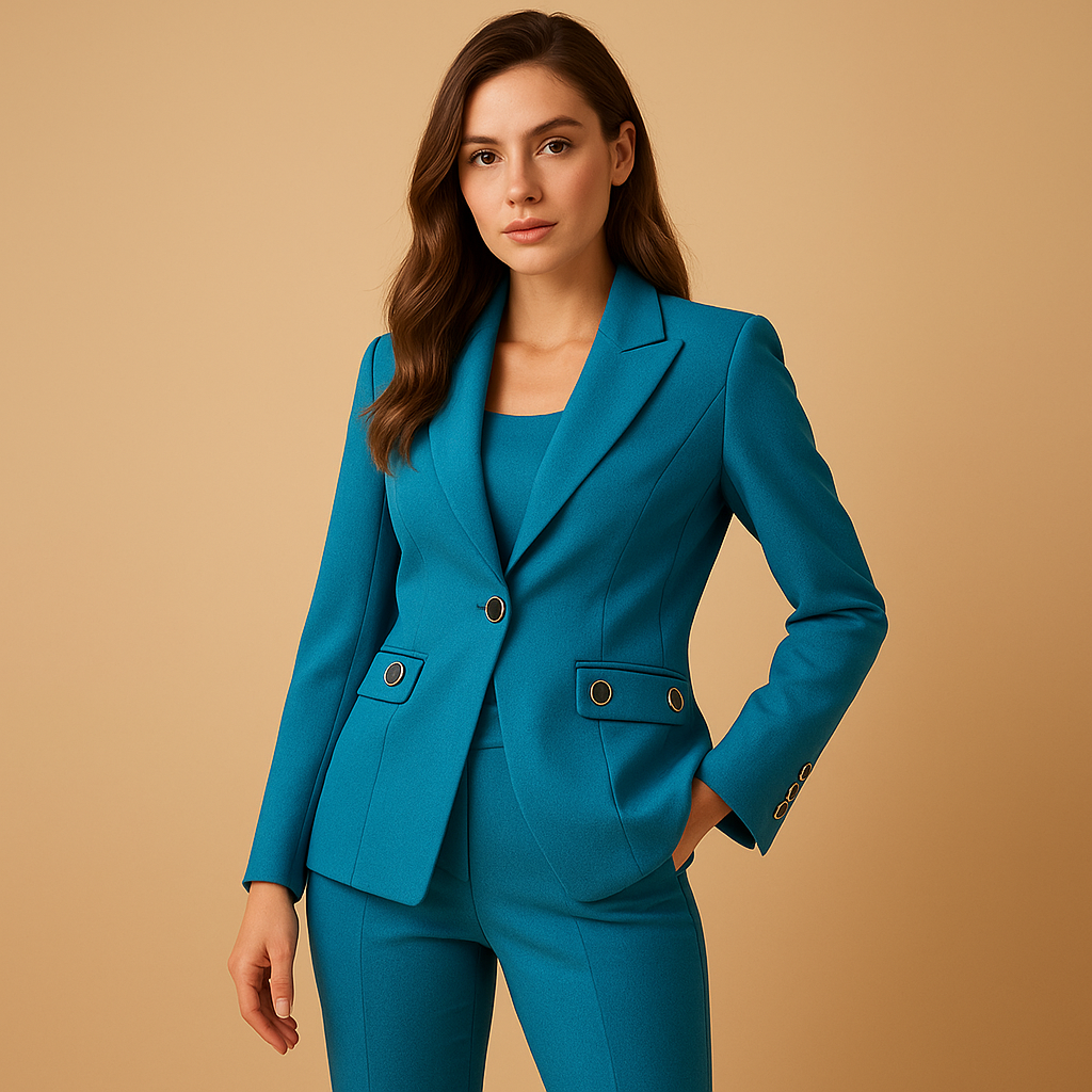 Women's Tailored Blazer and Pants Set | Professional Office Attire | Available in Multiple Sizes