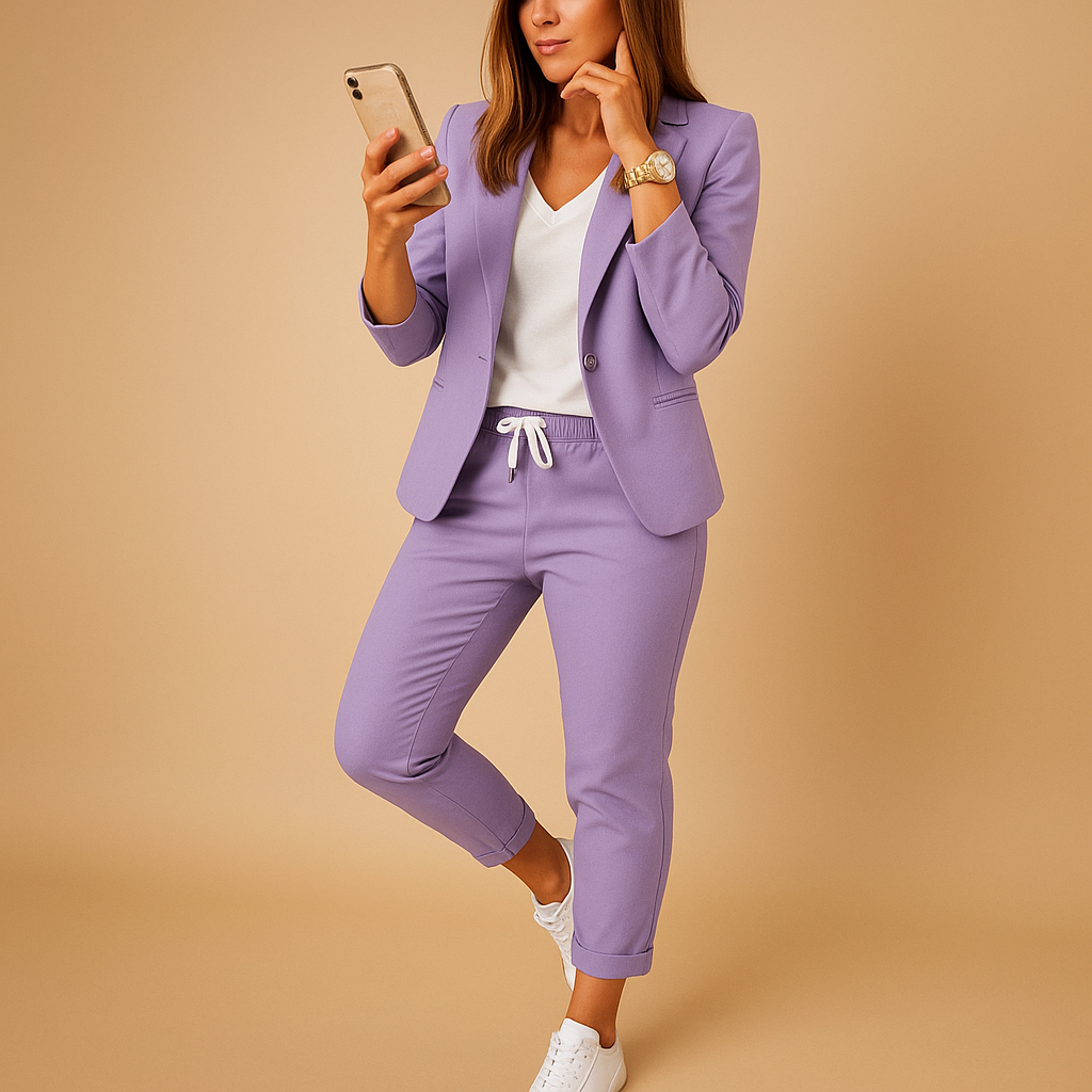 Women's Tailored Blazer and Pants Set | Professional Office Wear | Versatile Work or Event Outfit