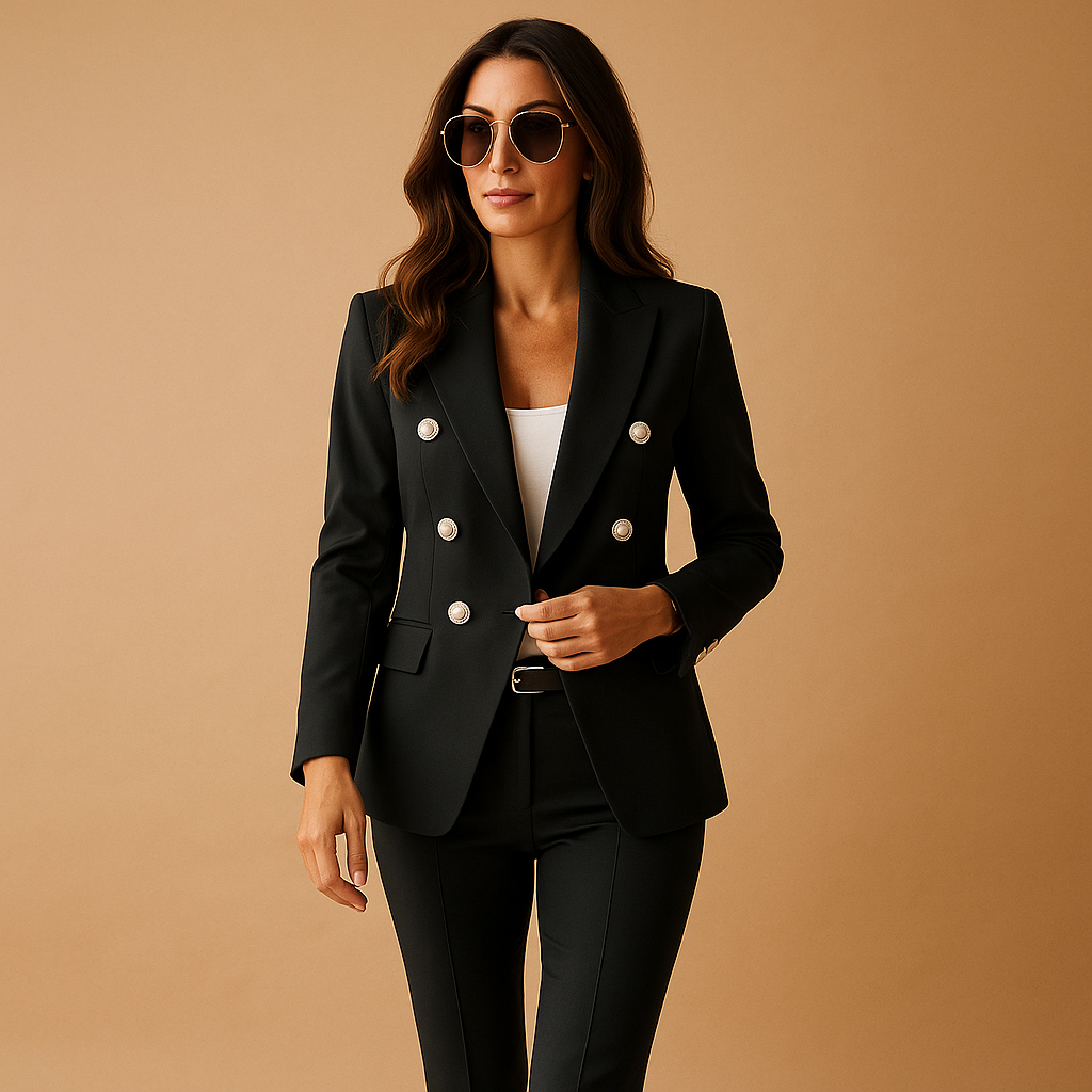 Women's Tailored Blazer and Trousers Suit Set | Professional Fit for Office and Formal Events
