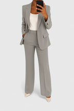 Women's Two-Piece Trouser Suit – Office & Events – Grey
