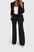 Women's Two-Piece Trouser Suit – Office & Events – Black