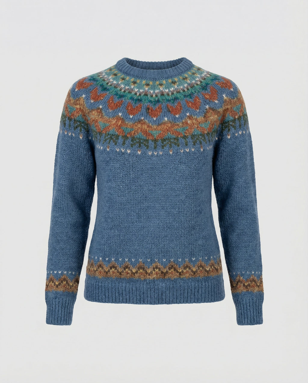 Women's Vintage Icelandic Knit Jumper – Casual, Gift