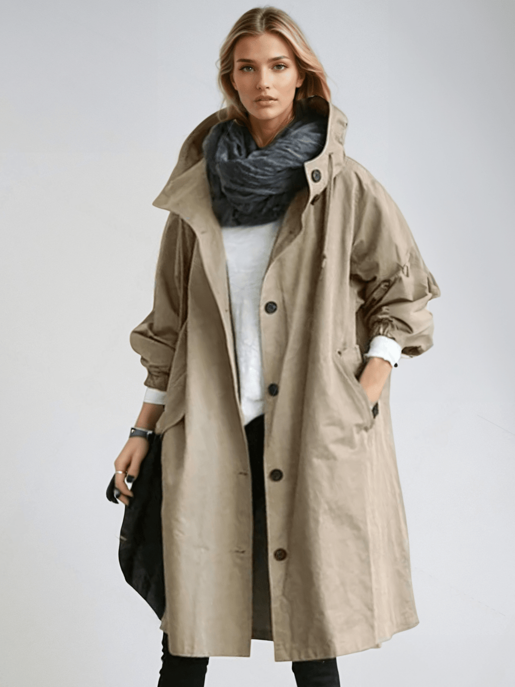 Women's Water-Repellent Trench Coat – Casual, Office