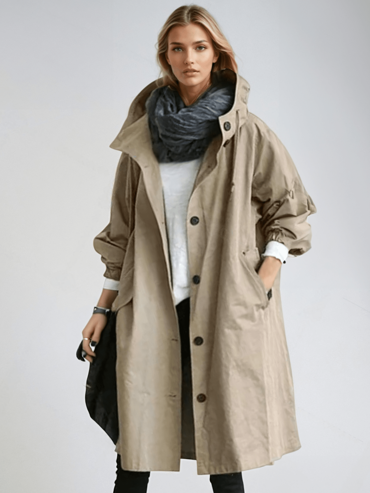 Women's Water-Repellent Trench Coat – Casual, Office