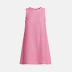 Women's White Linen Mini Dress - Casual Summer Style for Everyday Wear