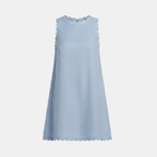 Women's White Linen Mini Dress - Casual Summer Style for Everyday Wear
