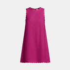 Women's White Linen Mini Dress - Casual Summer Style for Everyday Wear