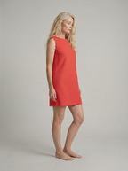 Women's White Linen Mini Dress - Casual Summer Style for Everyday Wear