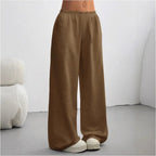 Wide Leg Jogger Trousers for Women - Soft Fabric Casual Pants for Everyday Wear