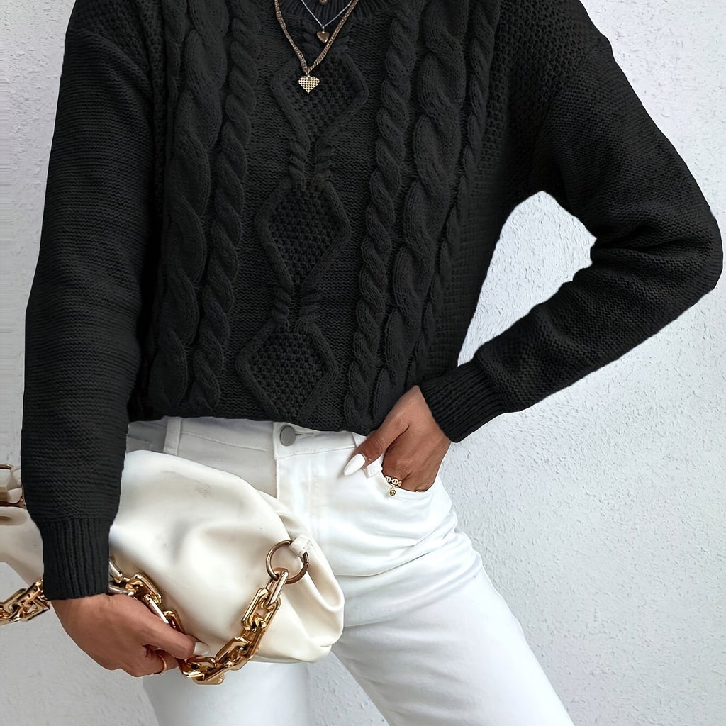 Chunky Cable-Knit Sweater – Casual Wear, Cozy Layering