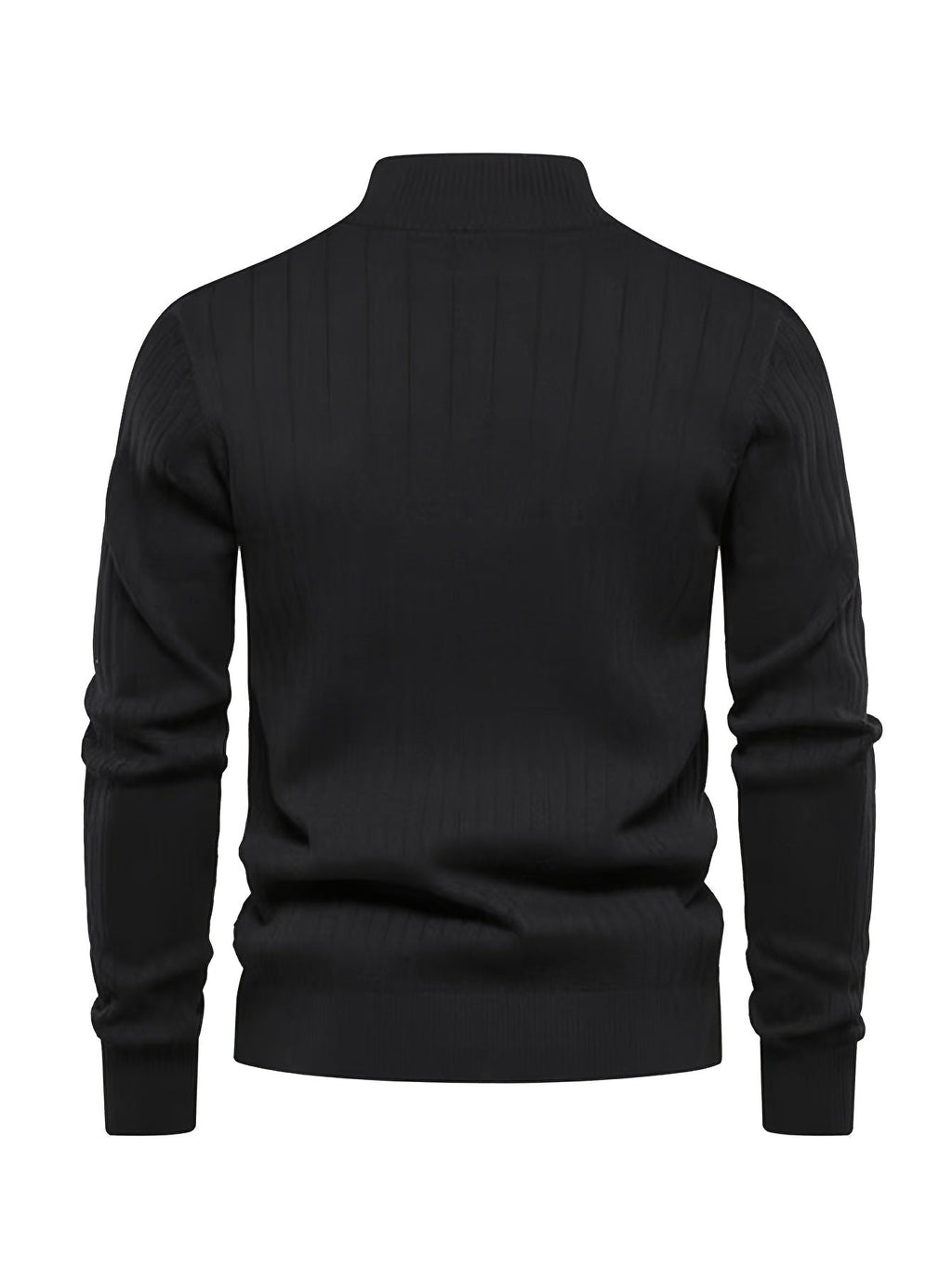 Quarter-Zip Stand Collar Sweater – Casual Wear, Office Style