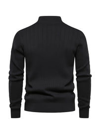 Men's Quarter-Zip Stand Collar Jumper
