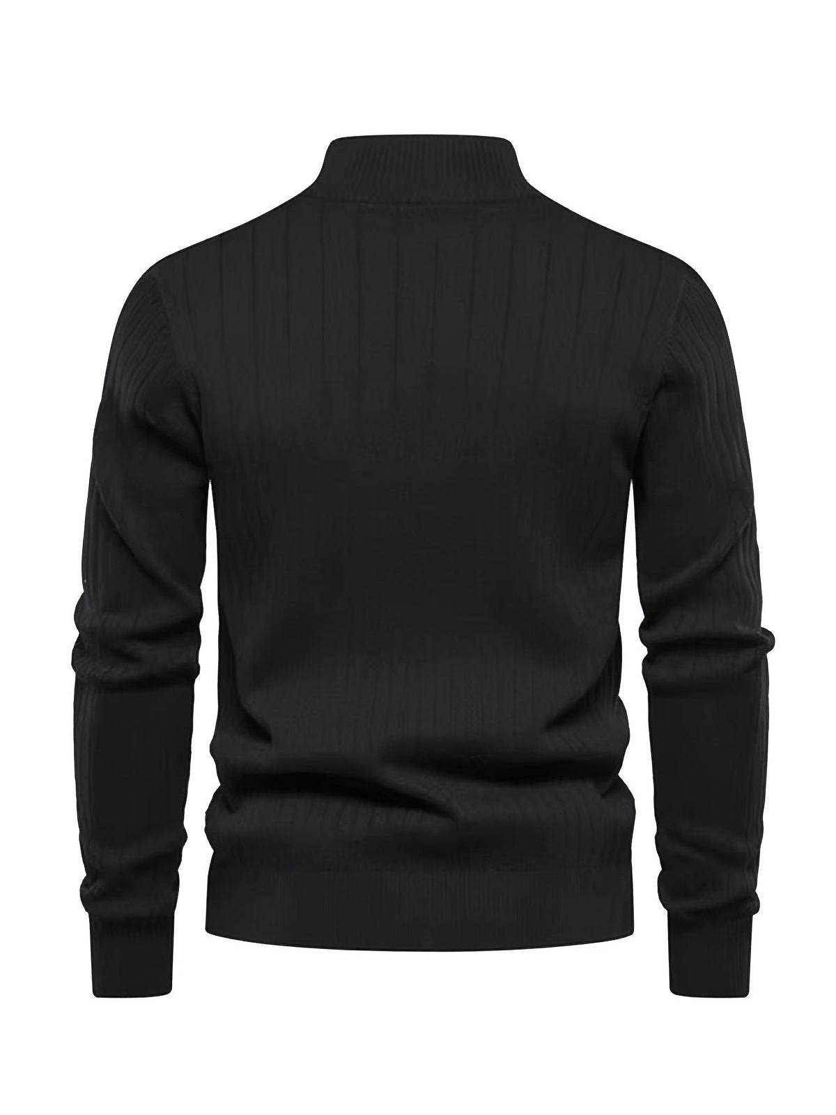 Quarter-Zip Stand Collar Sweater – Casual Wear, Office Style