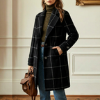 Wool Check Coat – Casual Wear, Office Style