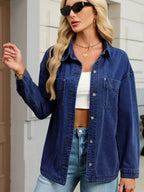 Denim Jacket with Dropped Shoulders – Casual Wear, Everyday Style