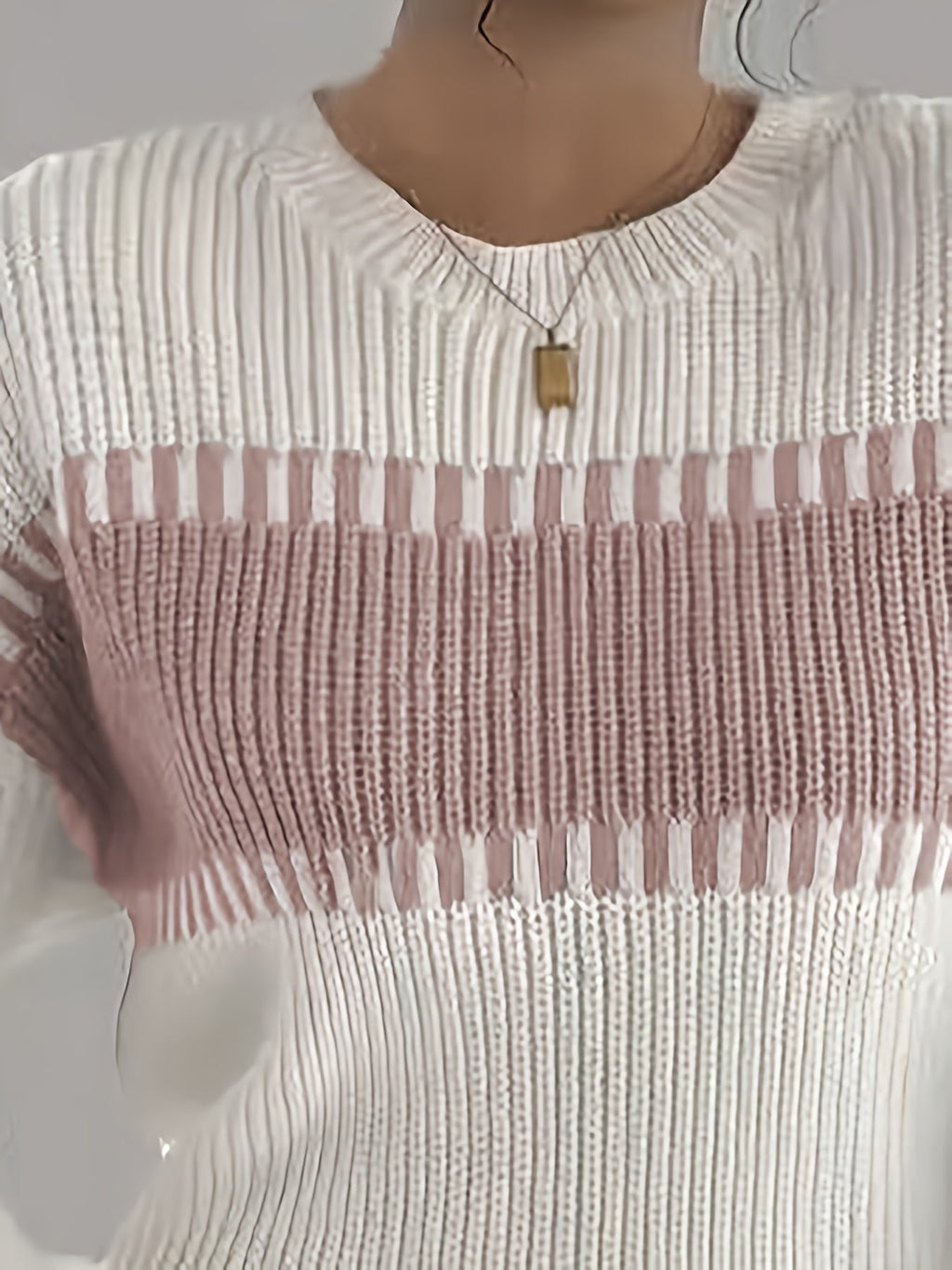 Colour-Block Striped Sweater – Casual Wear, Everyday Style