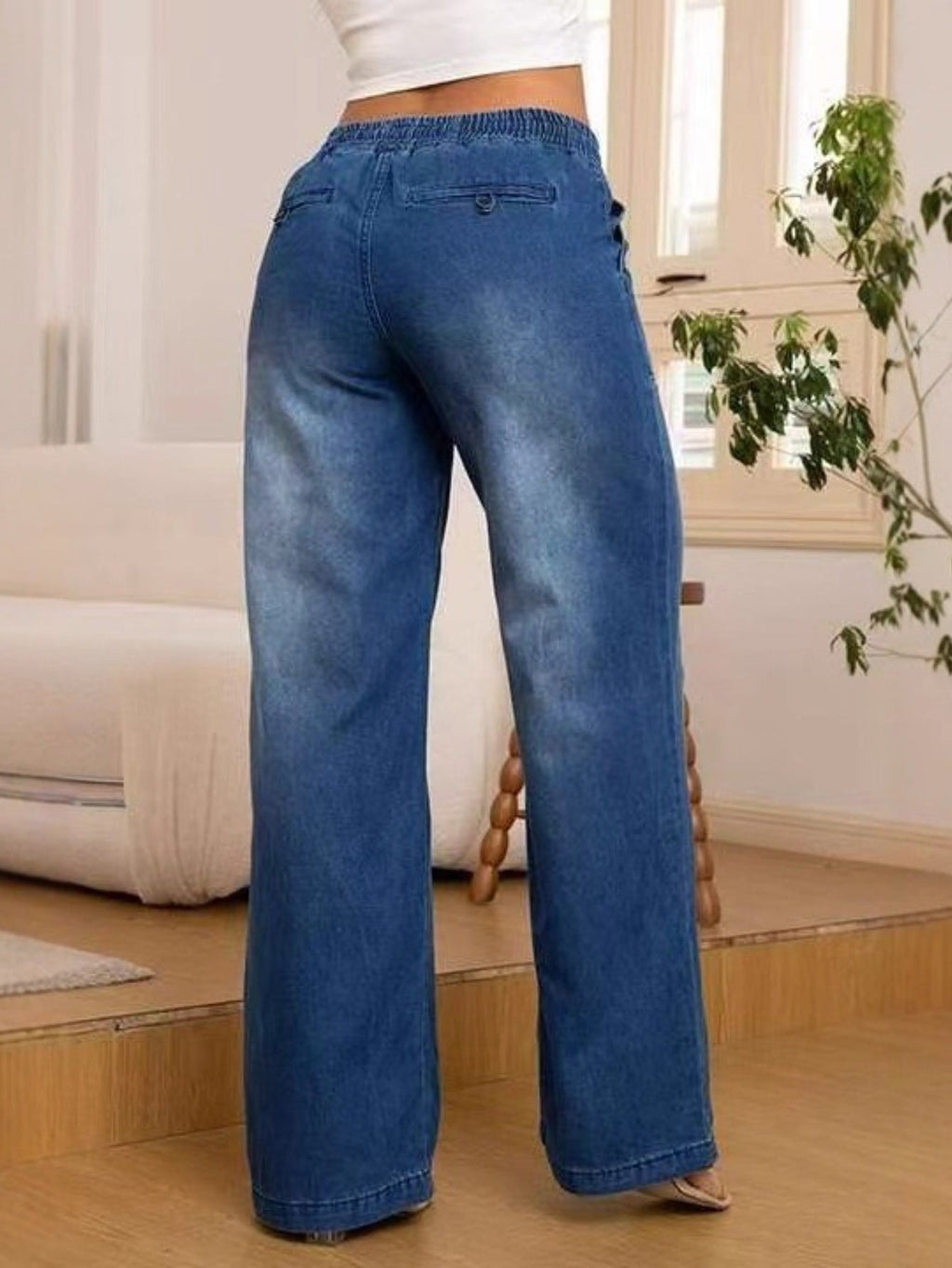 Women's Relaxed Wide-Leg Jeans – Casual Wear, Everyday Comfort