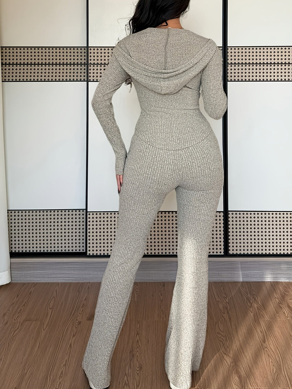 Ribbed Lounge Two-Piece Set – Relaxing, Home Wear