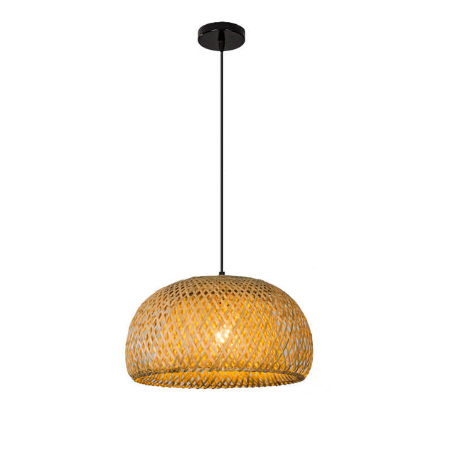 Bamboo Pendant Light Fixture - Eco-Friendly Design for Home Decor - Modern Hanging Lamp for Living Room or Bedroom