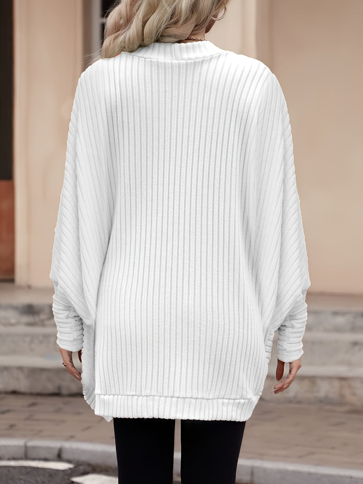 Relaxed Open-Front Cardigan – Casual Wear, Layering