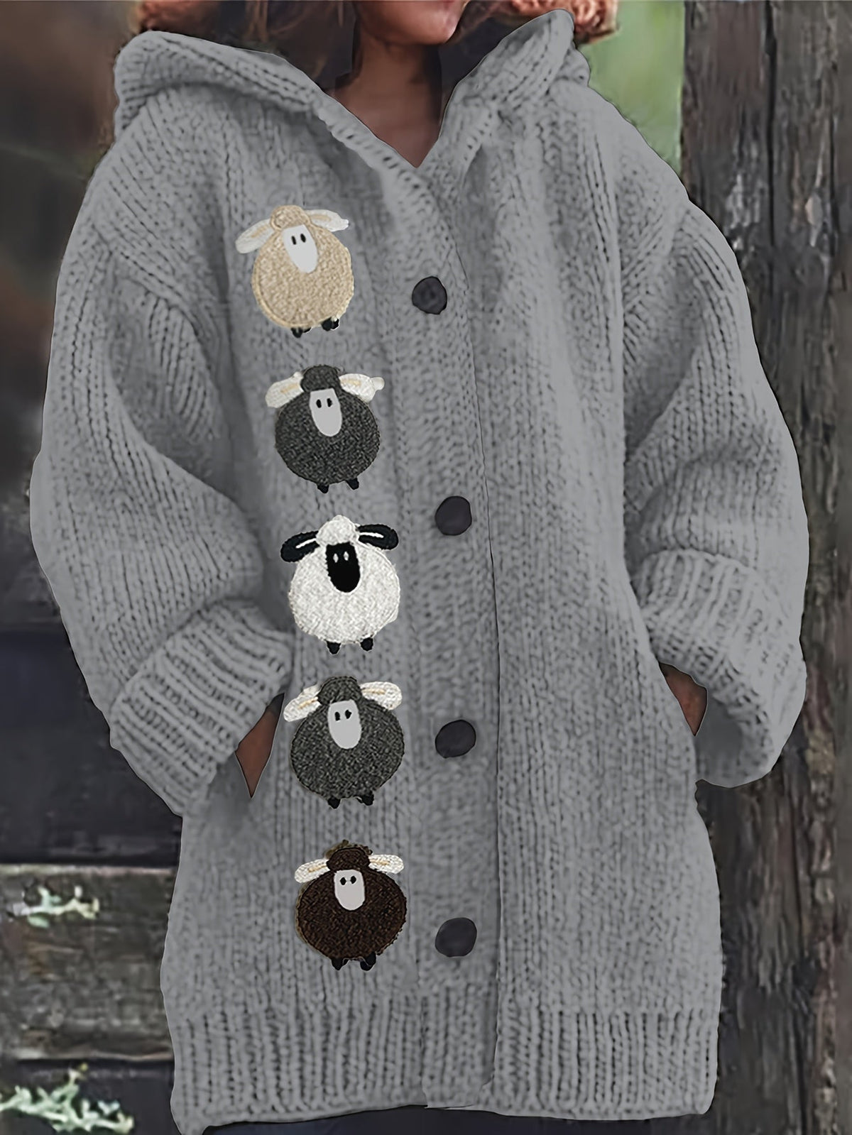 Cozy Hooded Cardigan – Casual Wear, Layering