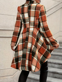 Women's Draped Plaid Open-Front Jacket