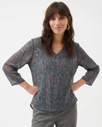 Crosswrap Blouse in Lightweight Fabric - Women's Casual Top for Everyday Wear