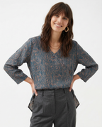 Crosswrap Blouse in Lightweight Fabric - Women's Casual Top for Everyday Wear