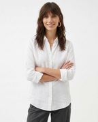 Linen Blouse for Women - Casual Short Sleeve Top for Everyday Wear