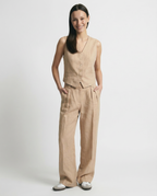 Linen Trouser Set for Women - 100% Natural Fabric - Casual & Comfortable Wear