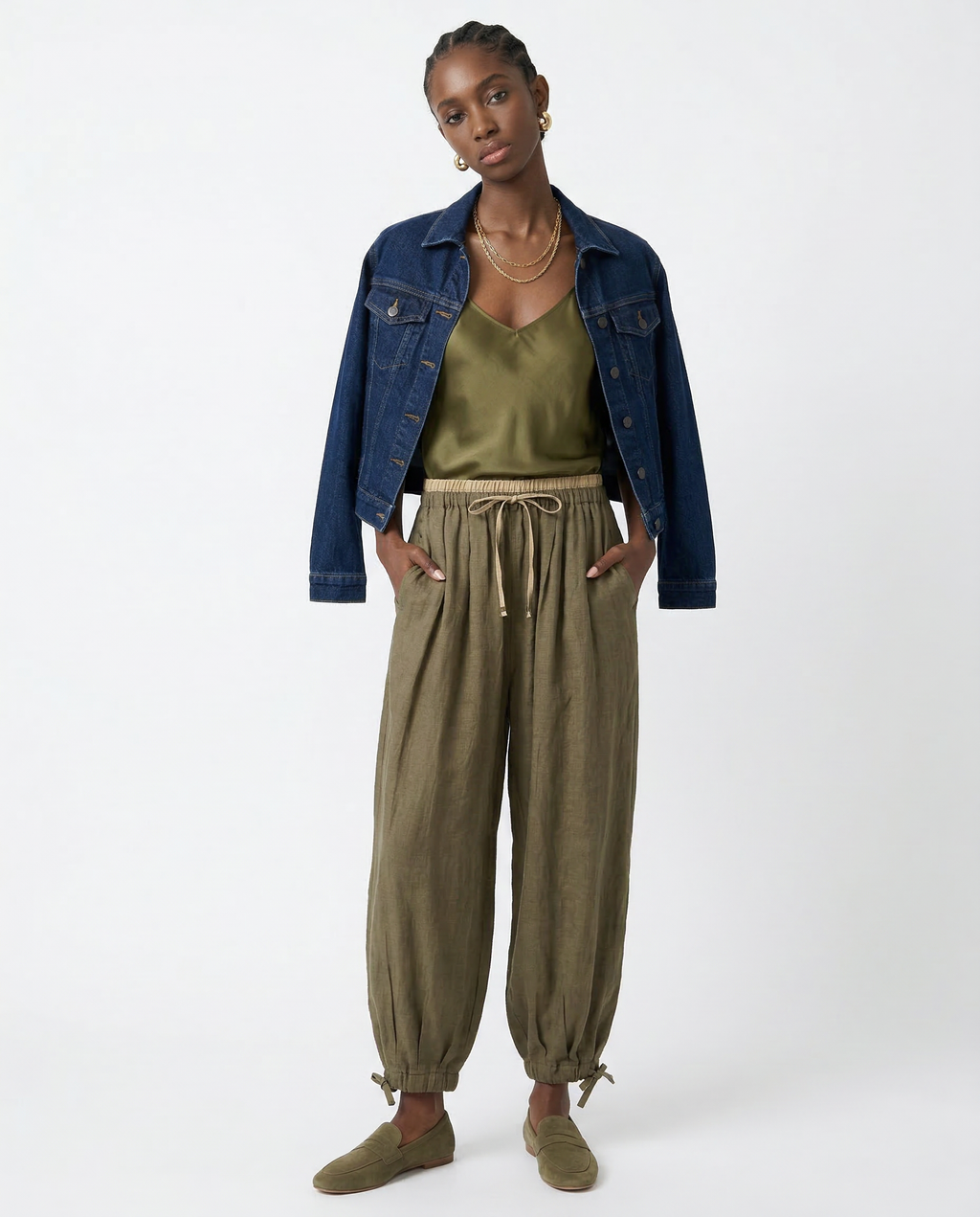 Linen Trousers for Women - Lightweight, Casual Fit, Perfect for Summer Wear
