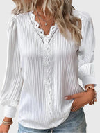 Elegant Pullover Blouse – Casual Wear, Office Style