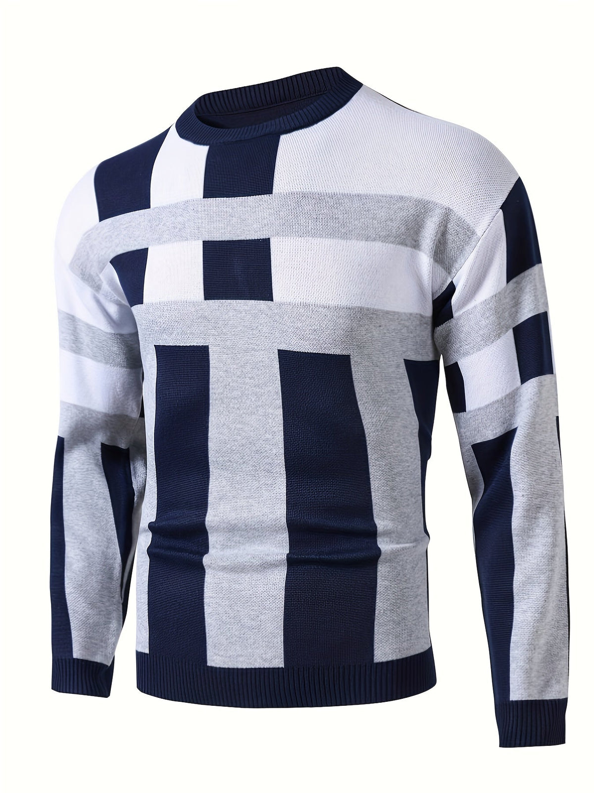 Modern Colorblock Sweater – Casual Wear, Stylish Layering