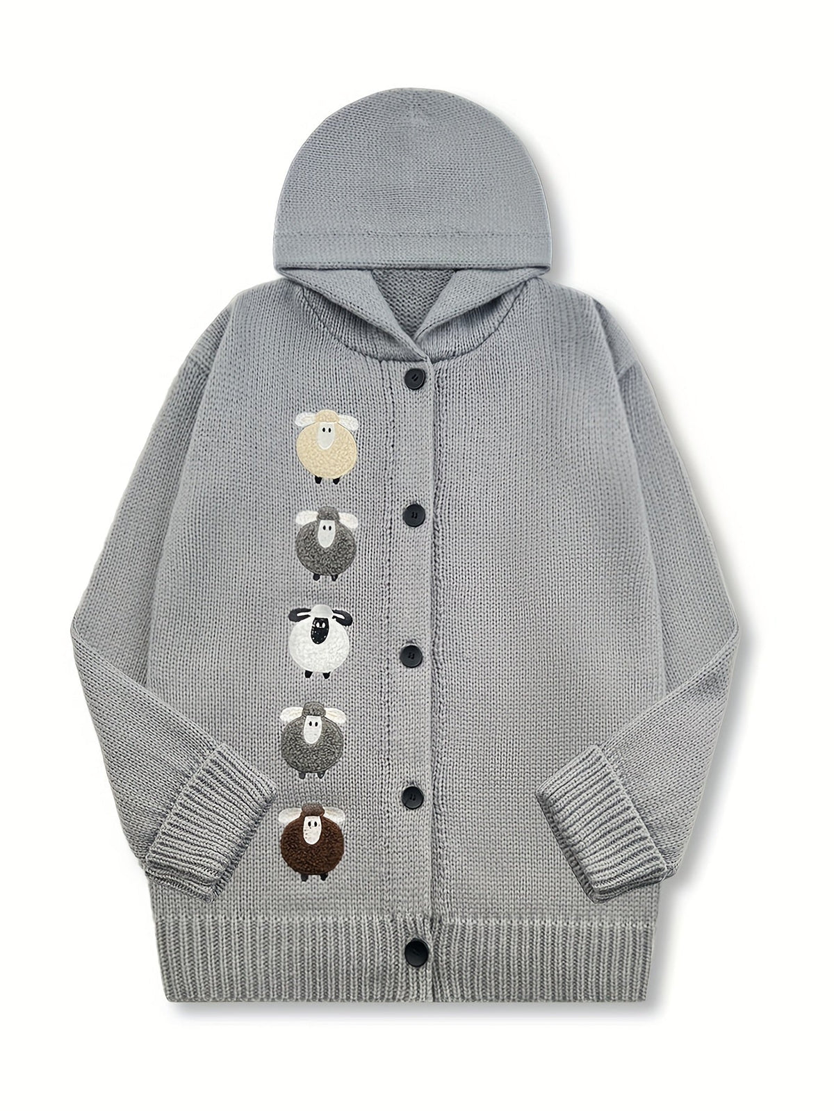 Cozy Hooded Cardigan – Casual Wear, Layering