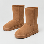Women’s Winter Suede Mid-Calf Boots with Soft Lining – Casual, Outdoor