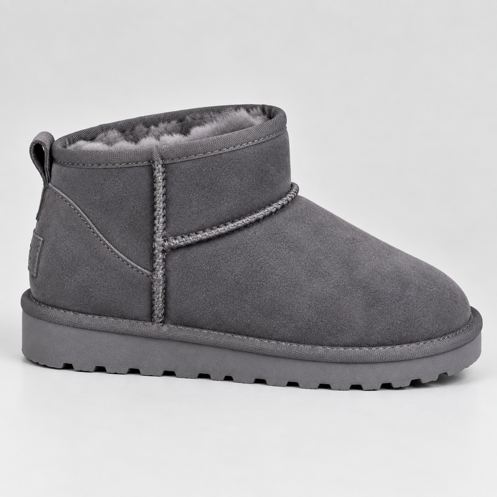 Women’s Suede Ankle Boots with Warm Fur Lining – Winter Fashion, Casual Wear