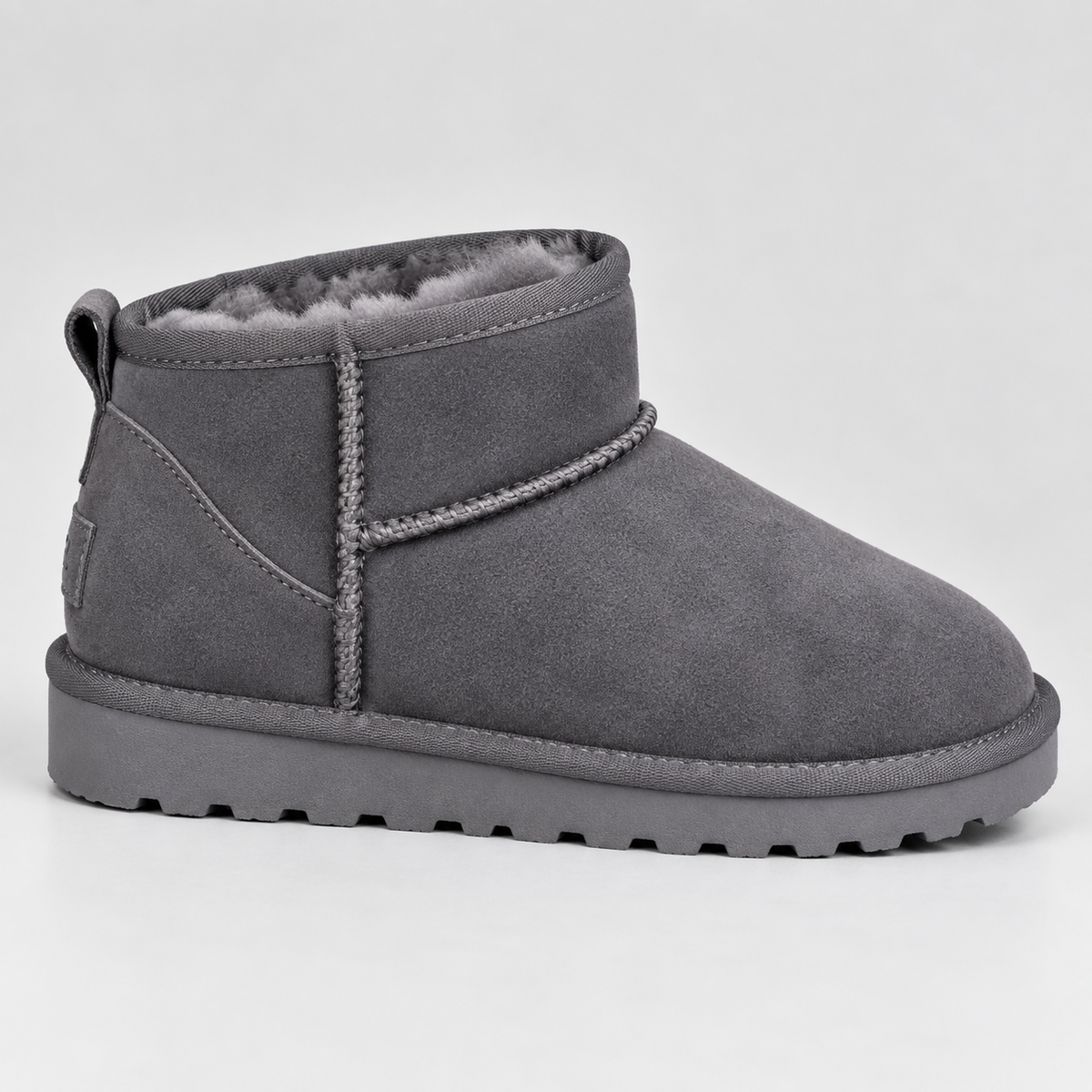 Women’s Suede Ankle Boots with Warm Fur Lining – Winter Fashion, Casual Wear