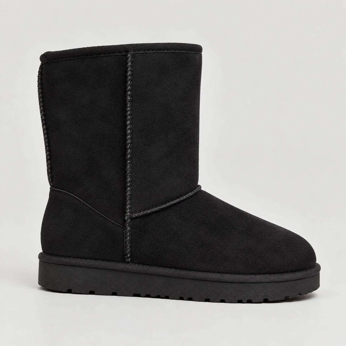 Women’s Winter Suede Mid-Calf Boots with Soft Lining – Casual, Outdoor