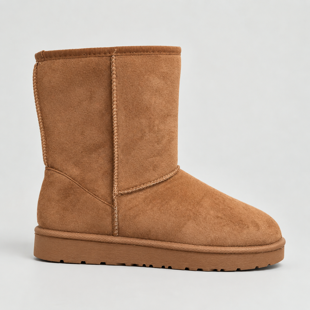 Women’s Winter Suede Mid-Calf Boots with Soft Lining – Casual, Outdoor