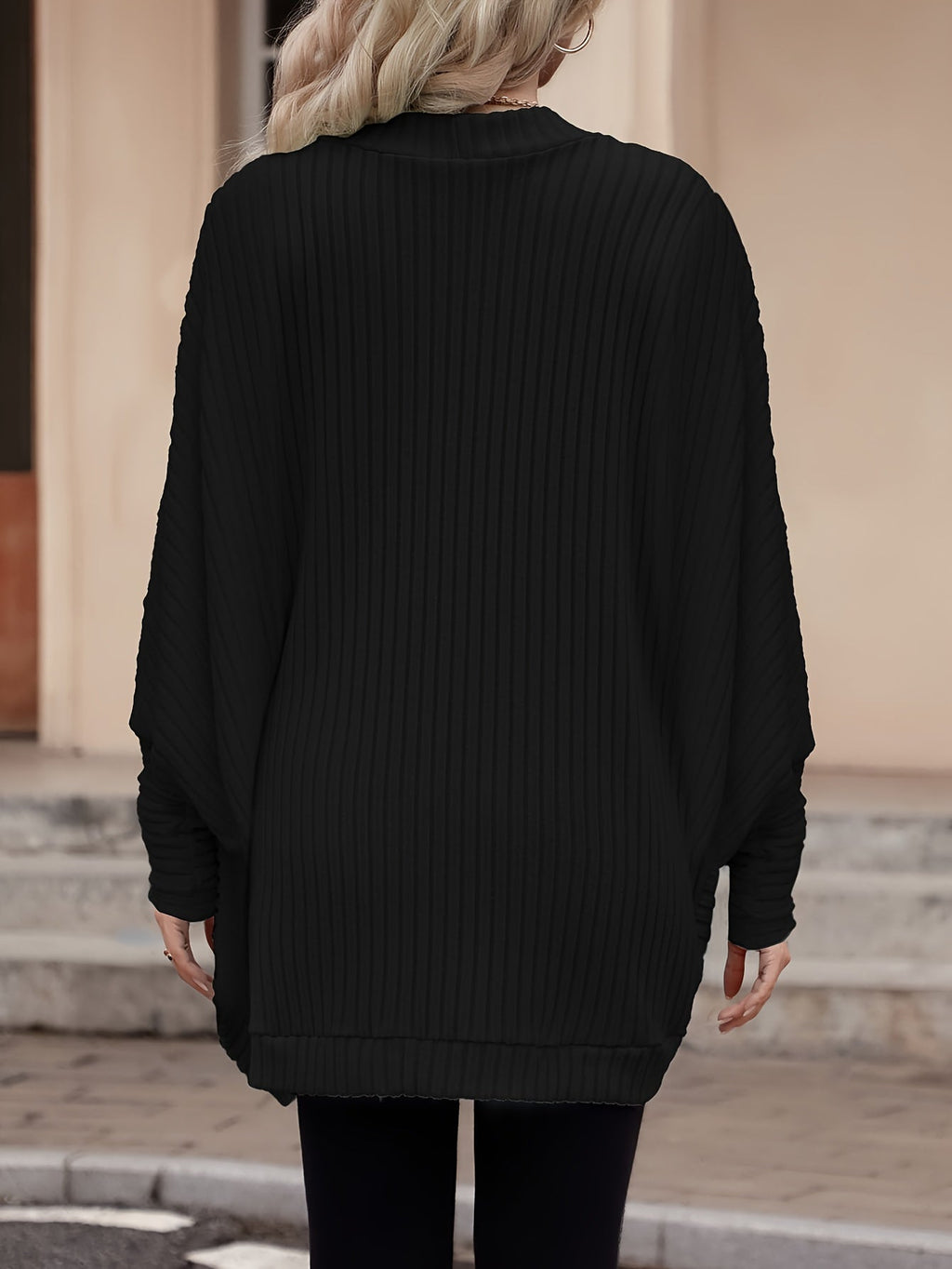 Relaxed Open-Front Cardigan – Casual Wear, Layering