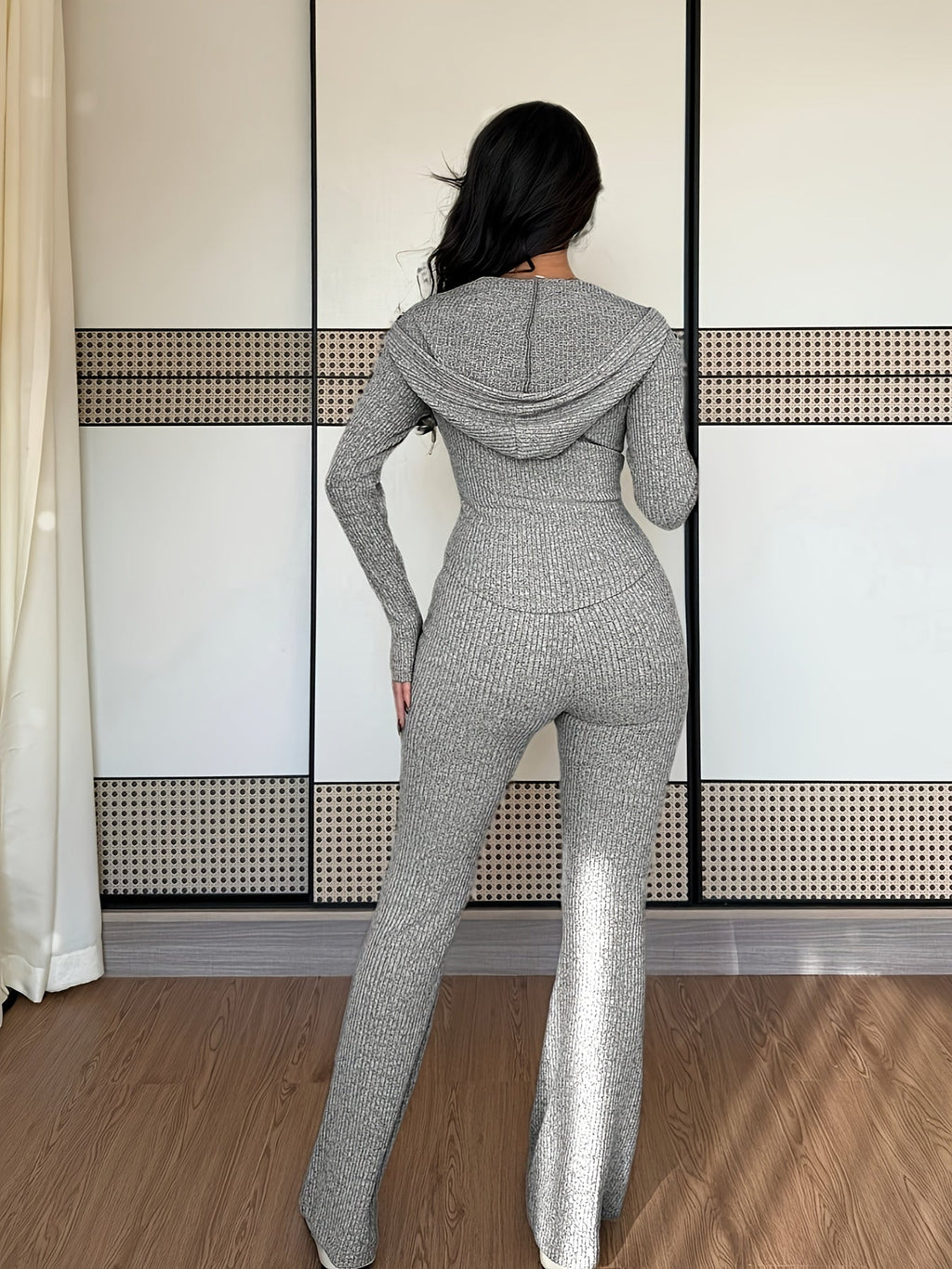 Ribbed Lounge Two-Piece Set – Relaxing, Home Wear